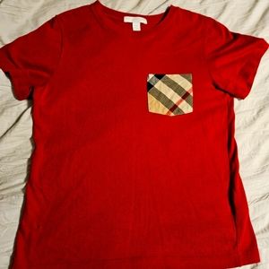 Authentic Burberry Boys Vintage Check Pocket Tshirt size10y